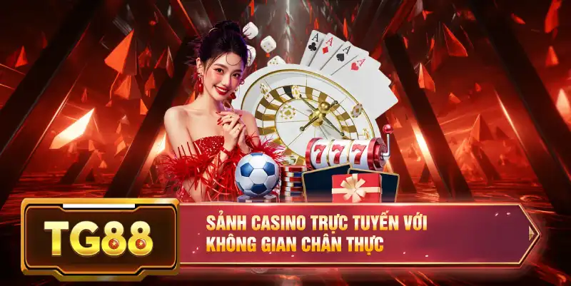Sảnh casino trực tuyến với không gian chân thực