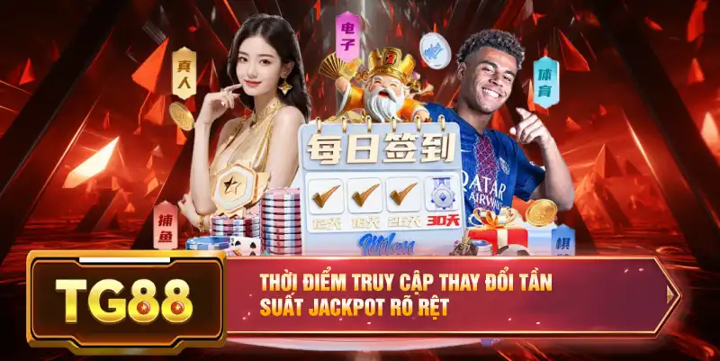 Thời điểm truy cập thay đổi tần suất jackpot rõ rệt